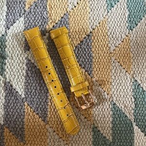 New invicta quick release 16mm yellow genuine leather watch band